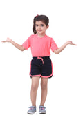 Neon Pink Tshirt With Short Lounge Set