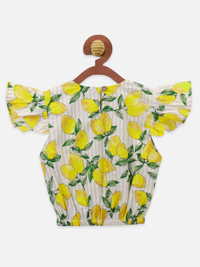 Lemon Yellow Coordinated Skirt Set