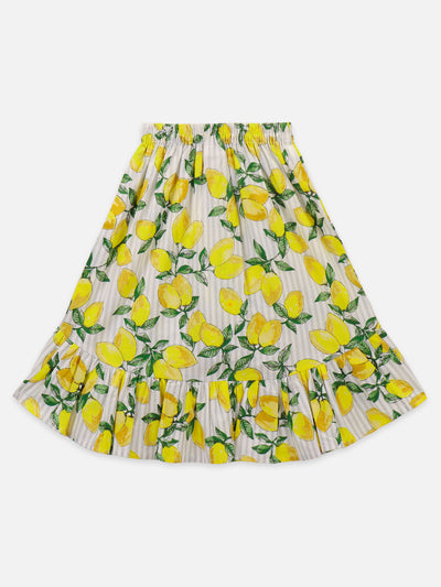 Lemon Yellow Coordinated Skirt Set