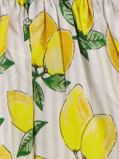 Lemon Yellow Coordinated Skirt Set