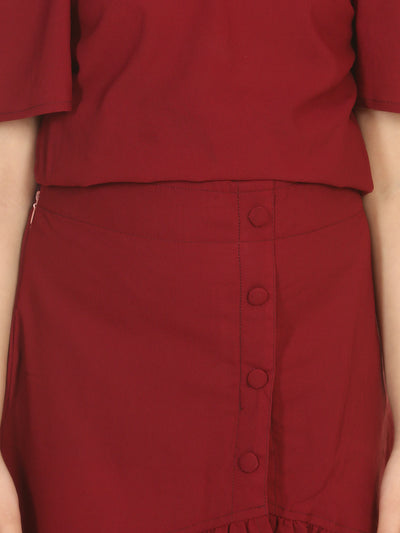 Maroon Coordinated Clothing Set