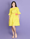 Lemon Yellow Fit n Flare Dress
