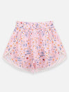 Floral Print Stylish Lace Lining Shorts