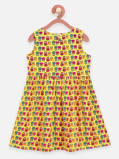 Funky Doll Printed Sleeveless Dress Pack of 2