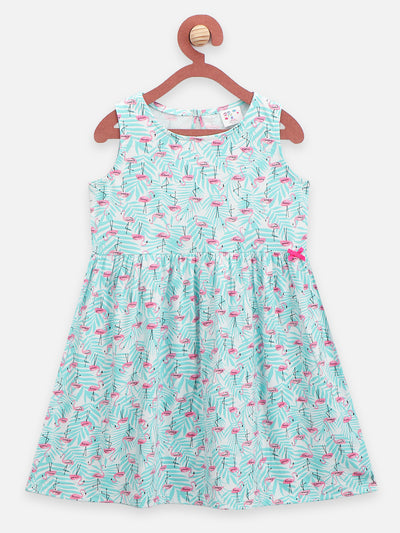 Swan & Coffee Printed Sleeveless Dress Pack of 2