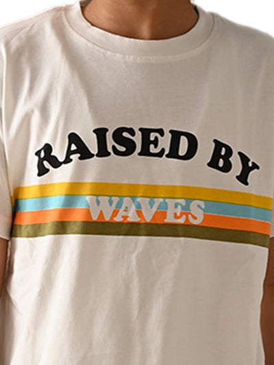 Graphic Printed T-shirt with Drawstring Shorts Set