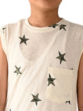 Stars Printed T-shirt with Drawstring Shorts Set