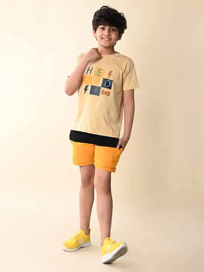 Graphics Printed T-shirt with Shorts Set