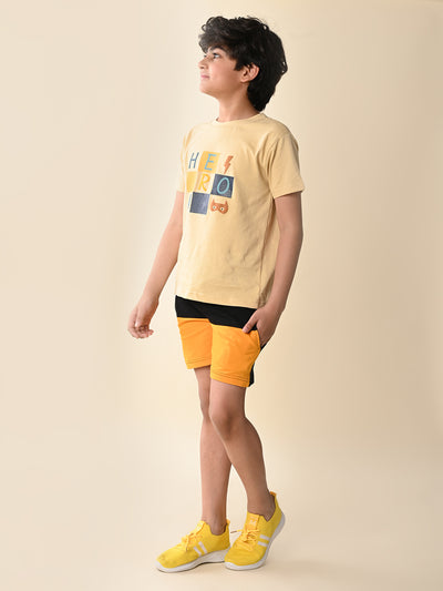 Graphics Printed T-shirt with Shorts Set