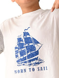 Boat Printed T-shirt with Drawstring Short Set