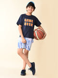 Game Over Printed T-shirt with Short Set