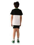 Color Blocked T-shirt with Drawstring Shorts Set