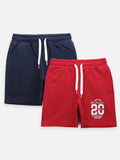 Navy Red Drawstring Shorts Pack of 2