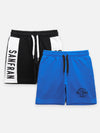 Solid Mid Rise Drawstring Shorts Set of 2