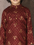 Batik Print Kurta with Dhoti Set