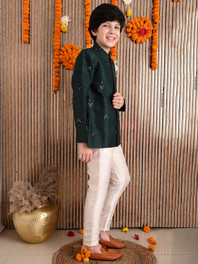 Embroidered Button Down Kurta with Pant Set
