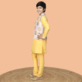 Kurta Pyjama Set with Printed Nehru Jacket