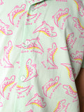 Cartoon Dino Printed Half Sleeves Shirt