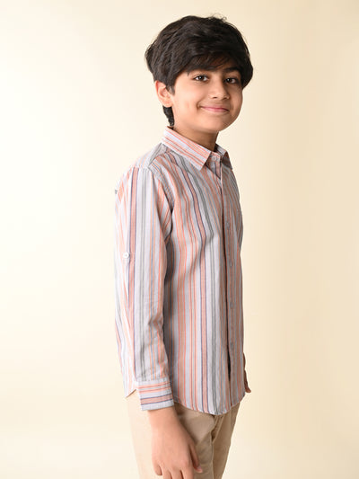 Stripes Printed Full Sleeves Shirt