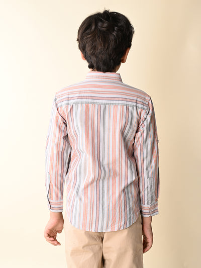 Stripes Printed Full Sleeves Shirt