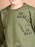 No Rules Printed Full Sleeve Sweatshirt
