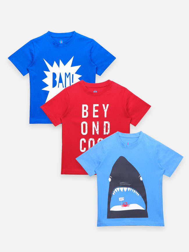 Beyond Cool Printed Summer Cool Tshirts Set of 3