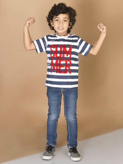 Stripes Printed Summer Cool Tshirt