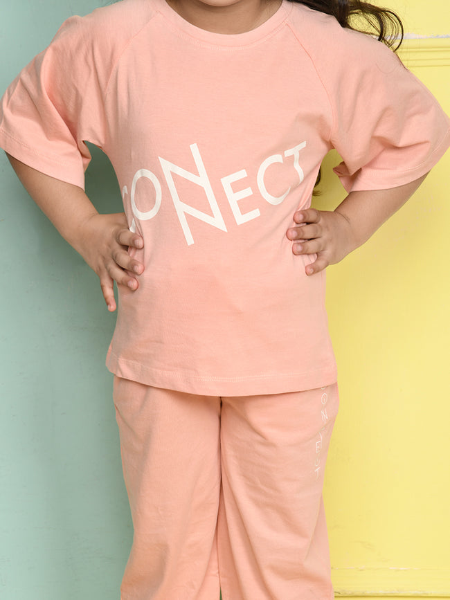 Connect Printed Half Sleeve Tee with Jogger Pant
