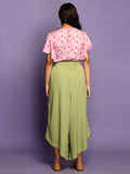 Floral Top with Skirt Palazzo Set