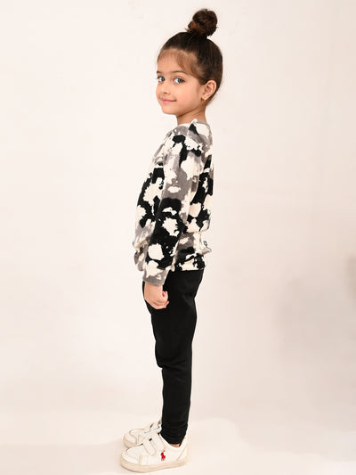 All Over Printed Sweatshirt with Legging