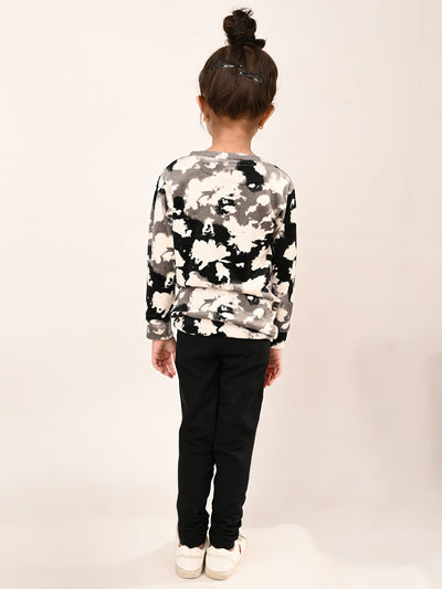 All Over Printed Sweatshirt with Legging