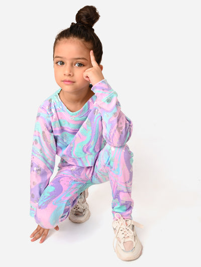 Designer Crop Sweatshirt Tee with Legging