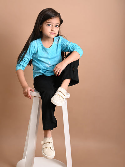 Tie Dye Printed Full Sleeve Top with Palazzo