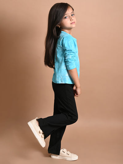 Tie Dye Printed Full Sleeve Top with Palazzo