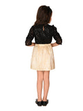 Sequin Puff Sleeves Top with Skirt Set