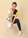 Short Sleeves Colorblock Tee with Jogger Set