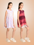 Giraffe & Tie Dye Printed Dress Pack of 2