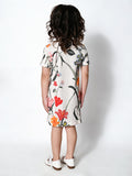 All Over Floral Printed Above Knee Dress