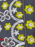 Thread Embroidery Waist tie Up Dress
