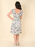 Floral Printed  Knee Length Fit n Flare Dress