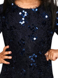 Sequin Short Sleeves Sheath Party Dress