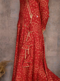 Bandhani Print Angrakha Ethnic Gown