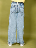 Light Denim Wash Straight Flared Jeans