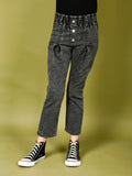 Paper Bag Waist Slim Fit Jeans