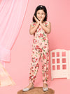 Floral Printed Sleeveless Strappy Full Jumpsuit