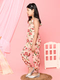 Floral Printed Sleeveless Strappy Full Jumpsuit