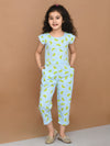 All Over Kiwi Print Jumpsuit