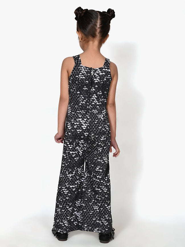 All Over Printed Sleeveless Jumpsuit