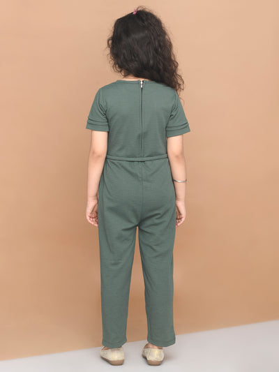 Solid Tie Up Full Jumpsuit