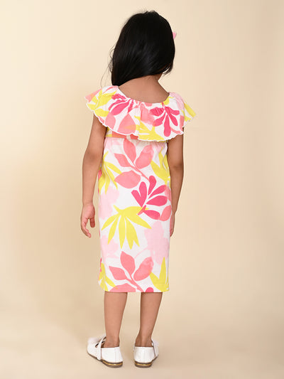 Floral Printed Off Shoulder Bodycon Dress